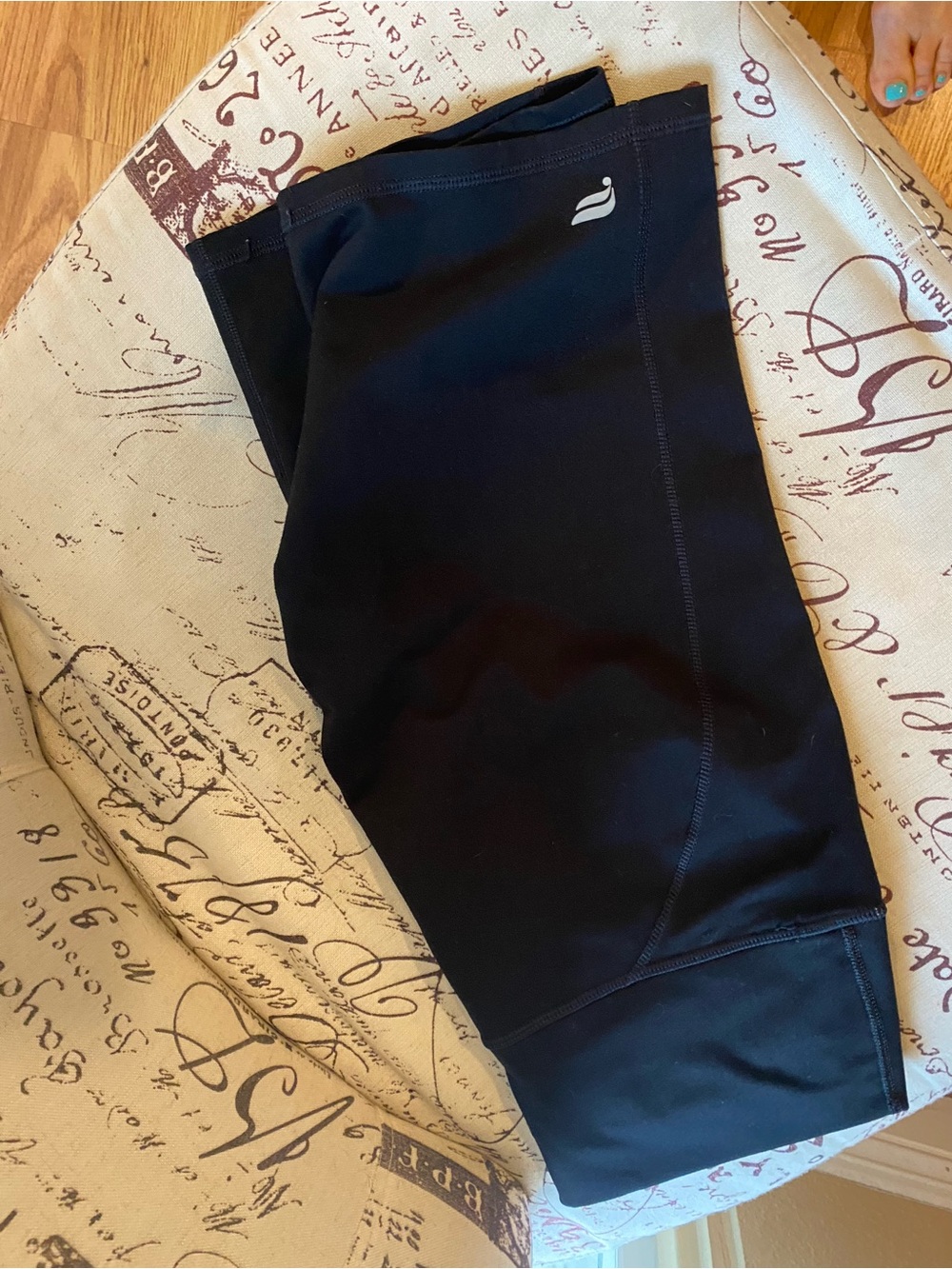 Black Athletic Capri (short)  with  Logo